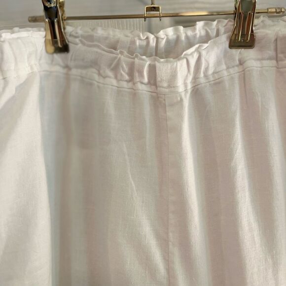 Eileen Fisher Linen Wide Leg Pants with Elastic Waistband - Picture 5 of 5